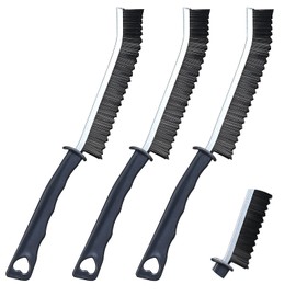 Grout Cleaning Brush, Pack of 3 Hard Bristles Corner Cleaning Brush for Bathroom, Kitchen, Window, Door Grooves, Tile Floors, Gap Cleaning Brush, Serrated Grout Brush