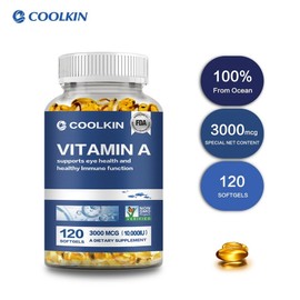 Vitamin A 3000mcg 120 Tablets - Eye Health, Strengthening Immunity, Gluten-Free & Non-GMO, 3 Pieces / 비타민 A 3000mcg 120정 - 눈 건강 면역력 강화 글루텐 프리 & 비GMO, 3개