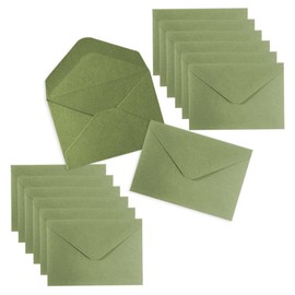 CZAKOMIX 60 Sheets Green Envelopes Elegant Wedding Envelopes Suitable for Wrapping Gifts or Sending Letters (Card Not Included)