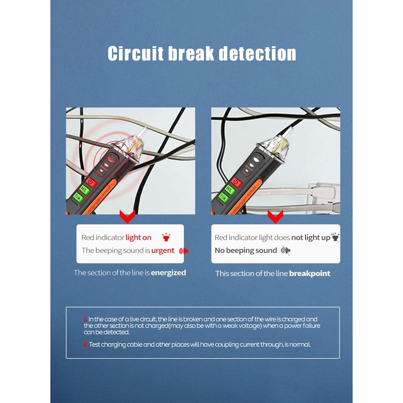 Aicevoos A1 Voltage Tester/Non-Contact Voltage Tester with Range AC 12V-1000V/48V-1000V,