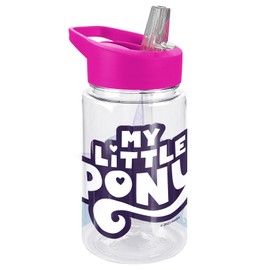 LOGOVISION My Little Pony: Make Your Mark Kids Tritan Plastic Water Bottle with Straw Lid and Handle, Reusable Tumbler for Toddlers, Unisex for Girls and Boys, 12oz, Izzy Peak