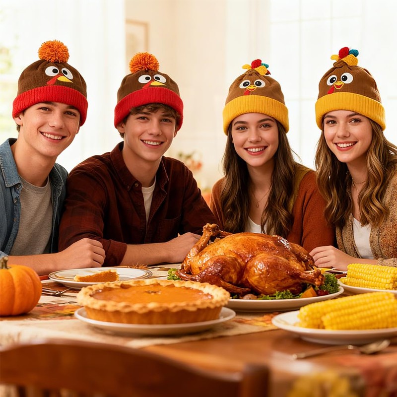 LUKBERA 6 Pcs Thanksgiving Turkey Trot Costume Set - 3