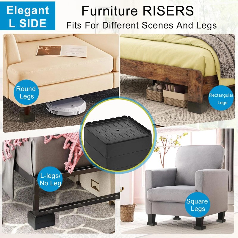 Egttgin Bed Risers 1 Inch 2 Inch 3 Inch 4