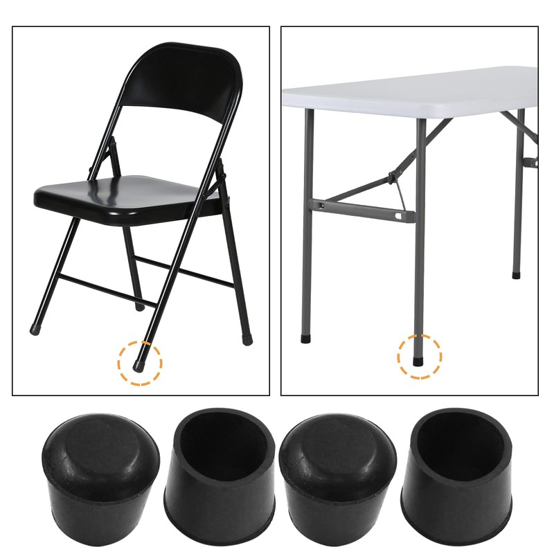 Piutouyar Round PVC Rubber Furniture Covers, 28mm / 1-1/8 Inches