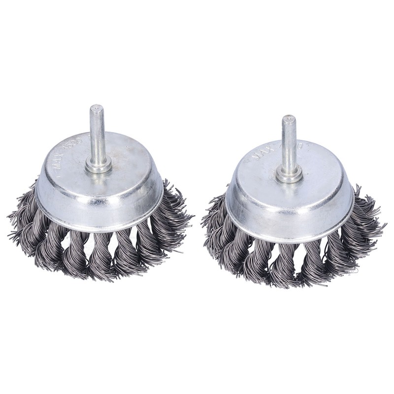 6Pcs Twisted Wire Brush Steel Metal Deburring Grinding Rust Removal