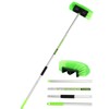Jisejima Five-Sided Car Wash Brush with Long Handle，Soft Bristle Scrub