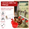 10pcs Chicken Waterer Tee Fittings, 1/2" Slip x 1/8" FPT