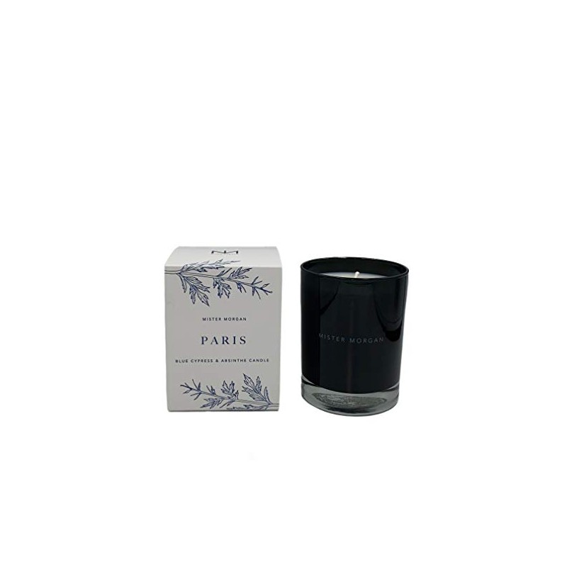 Mister Morgan Paris Blue Cypress and Absinthe Candle, 11 Ounces
