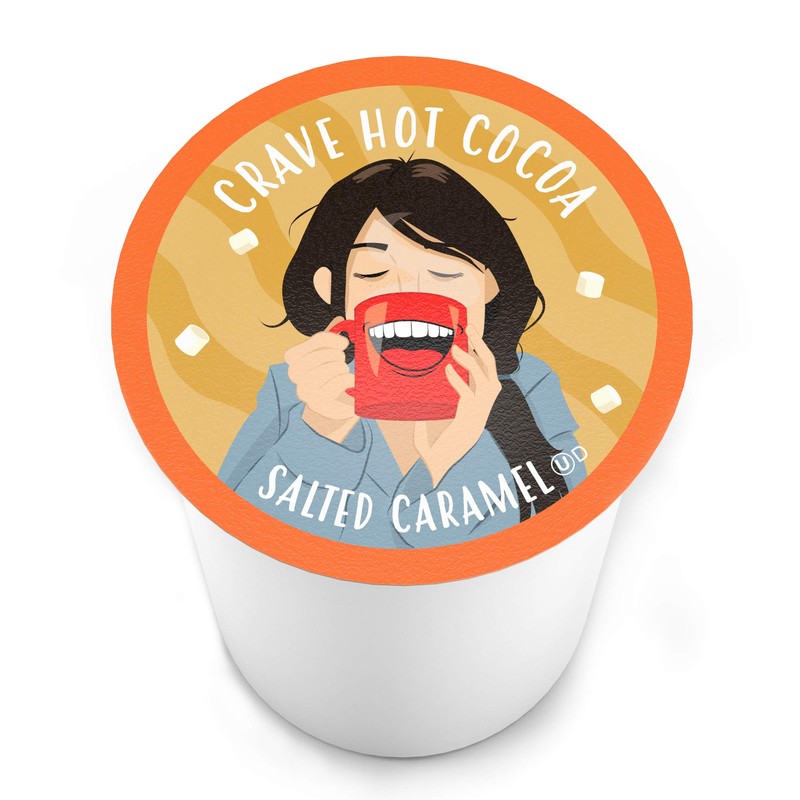 Crave Beverages Hot Chocolate Compatible with 2.0 K-Cup Brewers, Salted