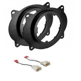 ASC Audio 6x9 to 6+-Inch 6" 6.5" Front Door Speaker Install Adapter Plates + Speaker Harness Combo - Compatible Vehicles and Restrictions Listed Below