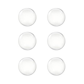 WELANGBN Strongest Wall Door Handle Stopper 2"" Set. 6 Pieces of Clear Rubber Knob, Round Wall Shield Cushion. Guard Door Bumper Wall Protector Silencer. Self Adhesive, Transparent