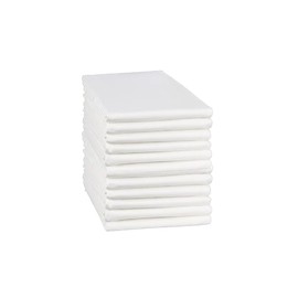 White Bed Sheet 160 x 285 cm - Without Elastic - Hotel Quality - Boil-Proof 95°C - Polycotton 50% Cotton 50% Polyester - Oeko-Tex® Certified - Smooth and Durable