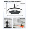 Socket Fan Light with Remote Control, 3 Colors 3000K-6500K Dimmable