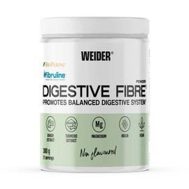 Weider Digestive Fibre Powder (300 g) Neutral, 11 g Fibre per Serving | Chicory root fibrulin, magnesium, with ginger, turmeric and BioPerine extract of black pepper, helps digestion