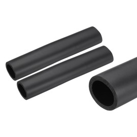 sourcing map 2pcs 10" Pipe Insulation Tube 36mm ID 48mm OD Foam Tubing for Handle Grip Support, Black