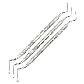 AA PRO 3× LUCAS CURETTE 86 R/L, MEDIUM 2.8 MM SPOON SHAPED BLADES DENTAL INSTRUMENT A+ QUALITY Silver