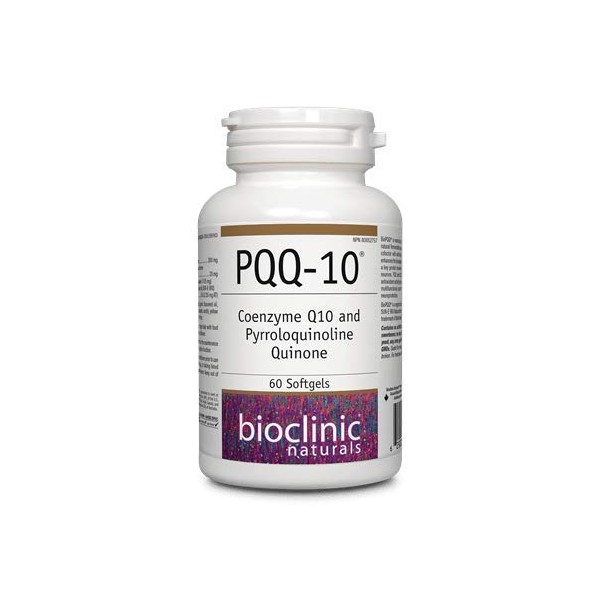 Bioclinic Naturals PQQ-10 Coenzyme Q10 and Pyrroloquinoline Quinone 60 softgels