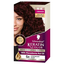 Schwarzkopf Keratin Color, Color & Moisture Permanent Hair Color Cream, 9.89 Crimson (Pack of 2)
