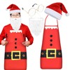 HOWAF 4 PCS Santa Claus Costume, Santa Hat Christmas Hat,