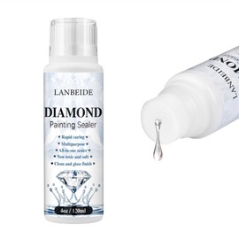 LANBEIDE Diamond Painting Sealer, 5D Diamond Painting Glue Permanent Hold & Shine Effect Sealer for Diamond Painting and Puzzle Glue 120ML (4 OZ)