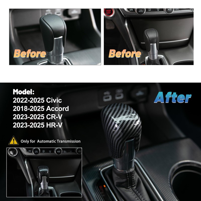 Thenice Gear Shift Knob Cover Automatic Transmission CVT Boots Change