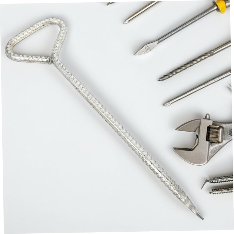Outanaya 4PCS Heavy Duty Steel Tent Stakes Galvanized Ground Pegs
