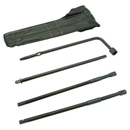 TRQ Spare Tire Lug Wrench Extension Jack Tool Kit Set Compatible with Colorado Canyon Hummer H3