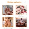 ANCLLO 100PCS Clear Gel Nail Mold Full Cover Dual Nail