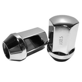 Coyote - 10 Chrome Camaro 14x1.5 OEM Solid Style Lug Nuts 22mm Hex CTS-V 7/8" Hex