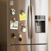 Mini Vase Magnets for Fridge 6PCS - 3D Ceramic Tiny