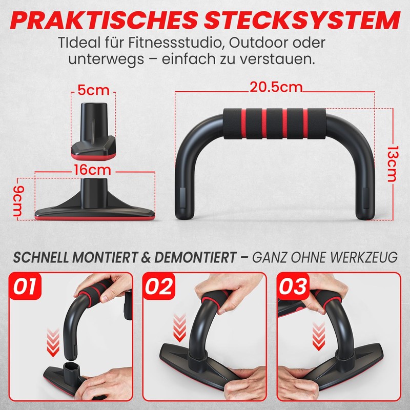 FUNFLEX Push-up Handles Set for Effective Upper Body Training, Push-up