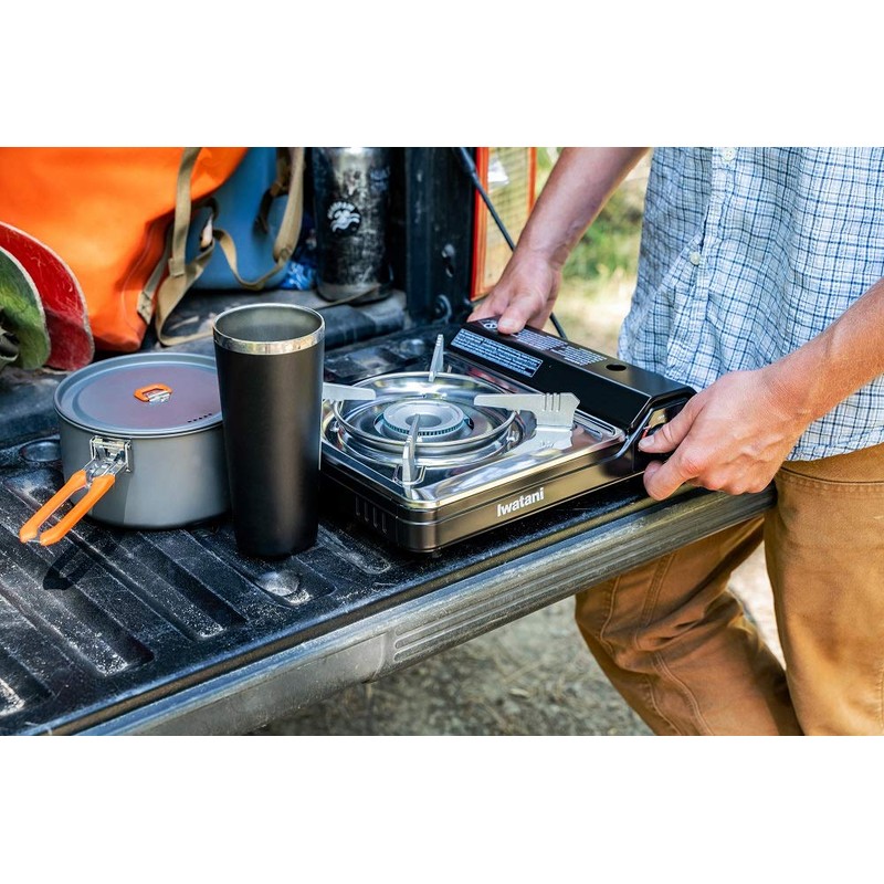 Iwatani Cassette Feu Butane VA-30 Camp Stove, one, Black