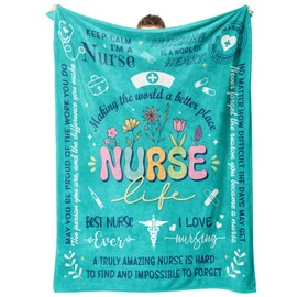 Nurse Gifts for Women, Gifts for Nurse Blanket, Nurse Practitioner Gifts, LPN RN Birthday Gifts for Nurses, Nursing Student Graduation Gifts, Nurse Appreciation Gifts, Throw Nurse Blanket 60" x 50"