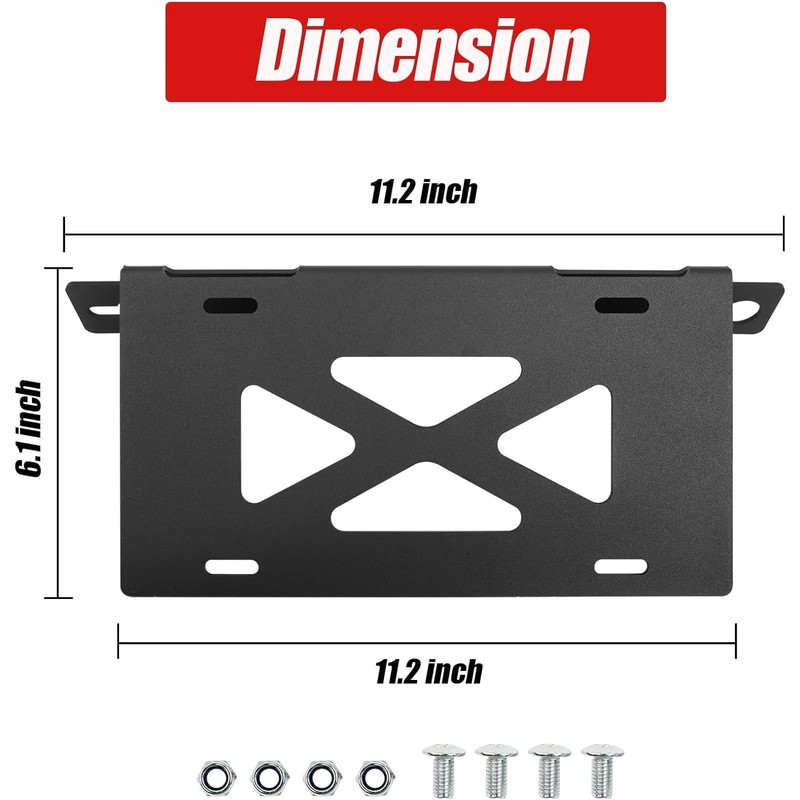 Front License Plate Bracket Compatible with 2021-2025 Ford Bronco with