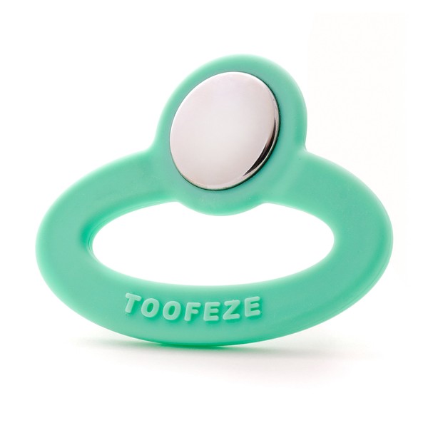 Toofeze Ice Cold Baby Teether Toy – Fast Pain Relief – All Natural Silicone and Stainless – Ages 3 mos+ (Mint Green)