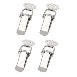 4 x Stainless Steel Tension Clasps, Ideal as a Box Closure, Folding Clasp, Various Sizes and Variants (65 mm, Normal)