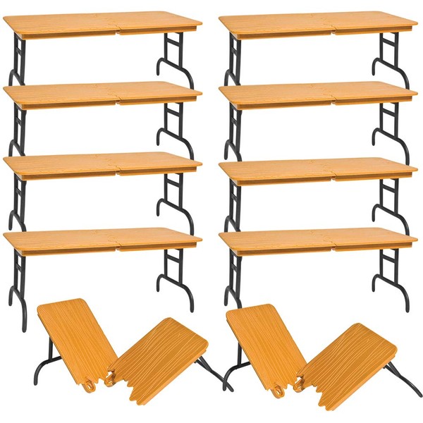Set of 10 Brown Breakable Tables for Wrestling Action Figures