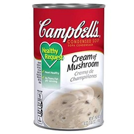Campbells Condensed Healthy Request Cream of Mushroom Soup - 50 oz. can, 12 per case