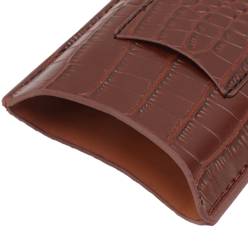 Cigar Holder Case Artificial Leather Portable Durable Elegant 3 Finger