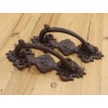 2 LARGE HANDLES RUSTIC CAST IRON BARN DOOR HANDLES SHED