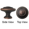 10 Pack Oil Rubbed Bronze 1-1/4" (32mm) Diameter Kitchen Cabinet