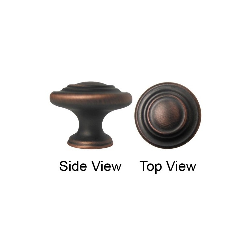 10 Pack Oil Rubbed Bronze 1-1/4" (32mm) Diameter Kitchen Cabinet