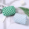 Knitted Wool Checkerboard Pencil Case - Preppy, Aesthetic, Corduroy for