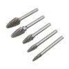 Double Cut Carbide Rotary File Bit Set 6mm Diameter Shank