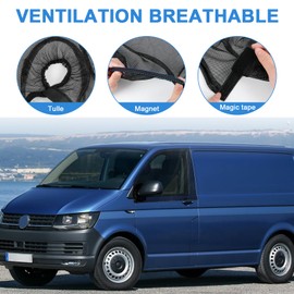 Opaltool Opaltool Magnetisches Seitenfenster Insektenschutznetz fr VW T4 T5 T6 T6.1 T7 California 1990-2025, Elastische Auto Sonnenblende Seitenfenster fr UV-Sonnenschutz & Privatsph?renschutz