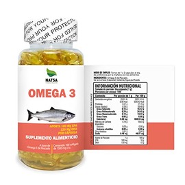 NATSA Omega 3, Aceite de Pescado, 100 cápsulas, calidad Premium