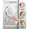 Gospire 9” Wall Mounted Lighted Magnifying Mirror, 1X/10X Magnification Double-Sided