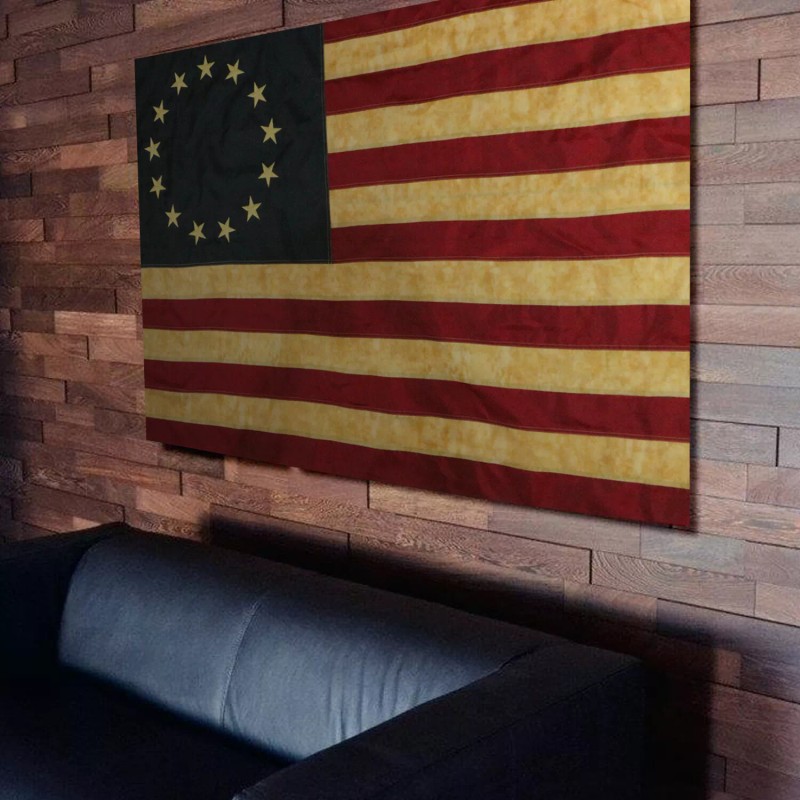 Anley Vintage Style Tea Stained Betsy Ross Flag 3x5 Ft