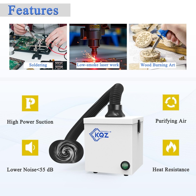 KQZ-W1/B1 Solder Fume Extractor Replacement Filters Set - 5*Pre-Filters +