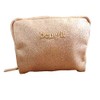 Benefit Makeup Bag in Sparkly Irridescent Rose Gold